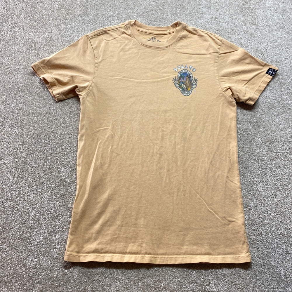 Sullen‎ Art Collective Shirt Mens Small Premium Peach Tattoo Art Beach Scene